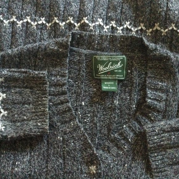 Woolrich Womens L Gray sweater - Picture 3 of 6